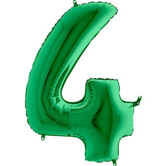 Шар (40″/102 см) Цифра, 4, Зеленый