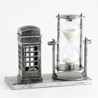 Песочные часы "Телефонная будка", сувенирные, с подсветкой, 15.5 х 6.5 х 12.5 см