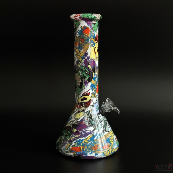 Бонг 25 см стеклянный Расписной Казино GLA-023-2