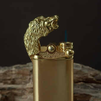 Зажигалка турбо газовая Голова льва