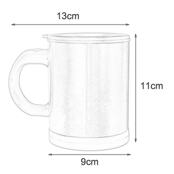 Кружка Самомешалка металл с голубым