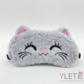 Маска для сна "Happy cat", gray