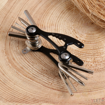 Мультитул 15 в1 велосипедный, с шестигранниками, 13 см