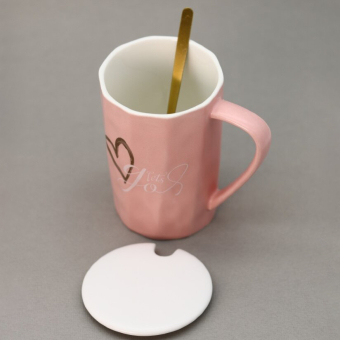 Кружка «Love u», pink, 400 мл