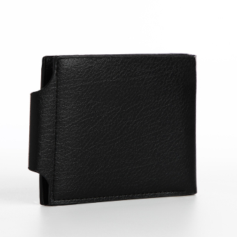 Портмоне мужское "Luxor" на магните, отдел для купюр, карт, монет, цвет чёрный