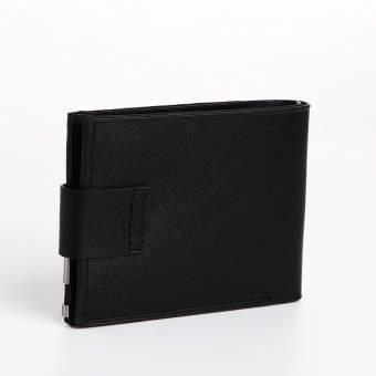 Портмоне мужское "Шарм" на магните, отдел для купюр, для карт, для монет, цвет чёрный