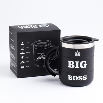 Термокружка Поход "Big Boss", 450 мл, сохраняет тепло 2 ч, 12.5 х 10.5 см