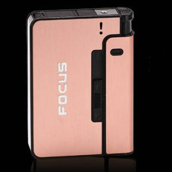 Портсигар+зажигалка Focus Бронза
