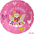 Шар (18''/46 см) Круг, С Днем Рождения, Дочка!, Розовый
