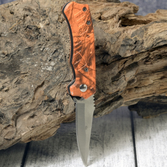Нож складной мини оранжевый 14,5 см