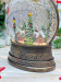 Снежный шар с подсветкой музыкальный Ретро фонарь круглый плоский "Заснеженный город" d = 15 см, высота 22 см