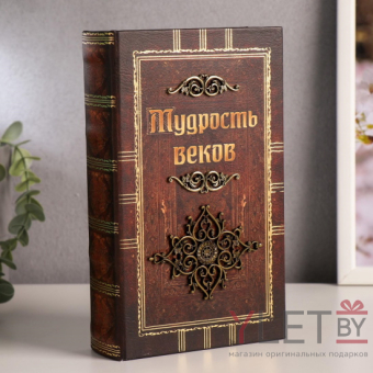 Сейф-книга «Мудрость веков», дерево, искусственная кожа, 21×13×5 см