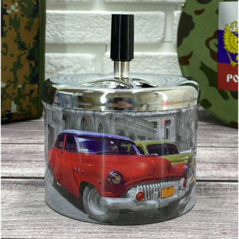 Пепельница бездымная Машина красная, 9х12 см