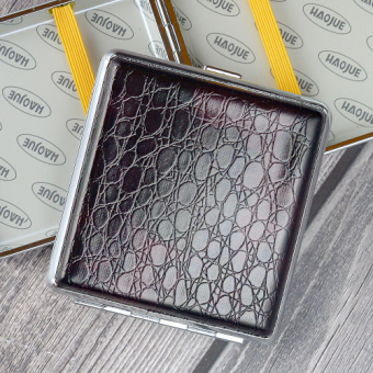 Портсигар под кожу с резинкой HG-604 в ассортименте