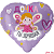 Шар (18''/46 см) Сердце, Дочка, Ты Лучшая, Сиреневый