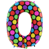 Шар (40"/102см) Цифра, 0 Супер яркий
