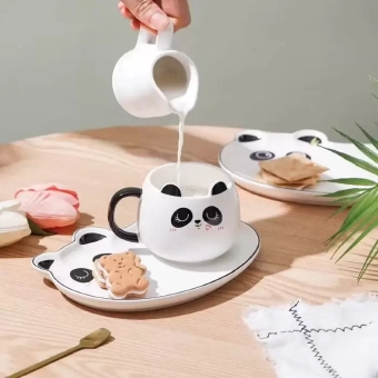 Кружка с блюдцем "Панда"
