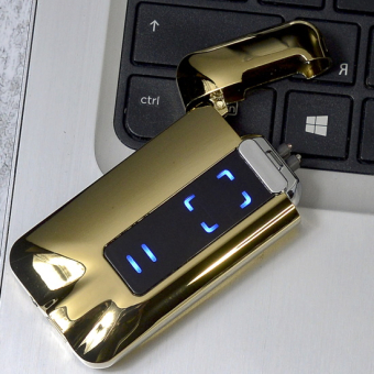 Импульсная зажигалка двойная сенсорная Lighter Контуры