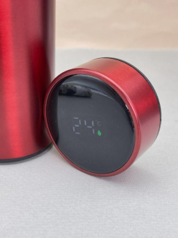 Термос с датчиком температуры «Metallic», matte red (500 ml)