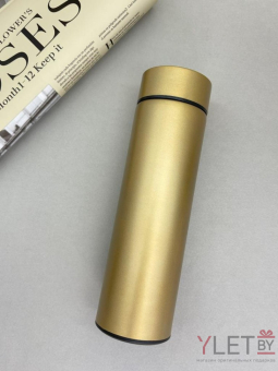 Термос с датчиком температуры «Metallic», gold (500 ml)