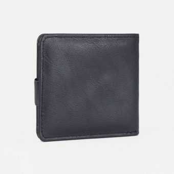 Портмоне мужское "Лорд" на кнопке, отдел для купюр, для карт, цвет чёрный