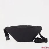 Сумка поясная "Макси" на молнии, 25*6*13 см, черный