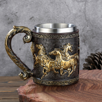 Кружка "Лошадь №2" (металл внутри)