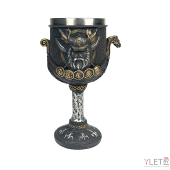 Бокал на ножке "Викинг" (металл внутри)