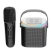 Портативная колонка караоке с микрофоном Черная Портативная колонка караоке с микрофоном Черная