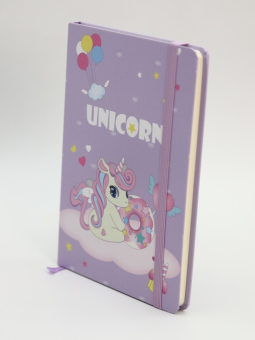 Блокнот (А5) "Unicorn on the cloud", purple (14.5*21)