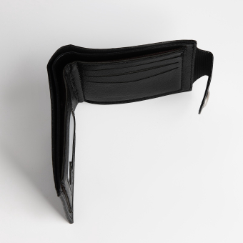 Портмоне мужское "Luxor" на магните, отдел для купюр, карт, монет, цвет чёрный