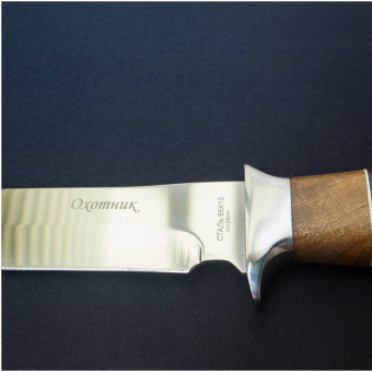Нож фиксированный в чехле Охотник, гладкий