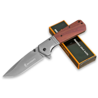 Нож складной Browning с гладкой вставкой А228