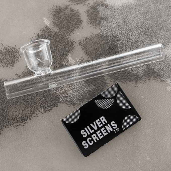 Курительный девайс стеклянный прозрачный с приемником