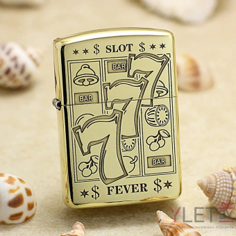 Зажигалка газовая Бонус 777 золото