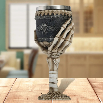 Бокал на ножке "Рука" (металл внутри)