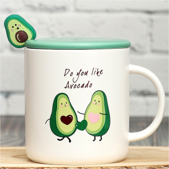 Кружка Авокадо с ложкой DO YOU LIKE AVOCADO Кружка Авокадо с ложкой DO YOU LIKE AVOCADO