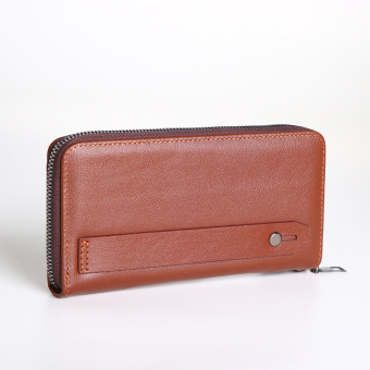 Портмоне-клатч мужской "Лайт" на молнии, цвет рыжий