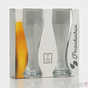 Стаканы для пива Pub 415 мл, стекло, прозрачные,