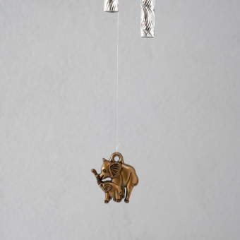 Китайские колокольчики Музыка ветра металл "Слоны" 4 трубки 60 см МИКС, музыкальная подвеска