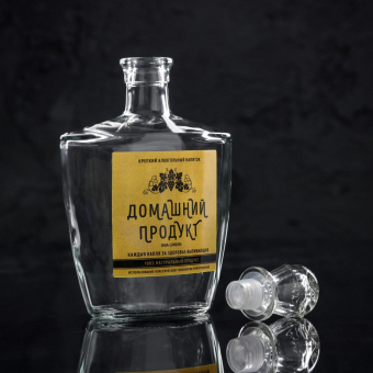 Штоф стеклянный «Домашний продукт», 500 мл