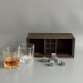 Набор для виски Premium “Для реально мужского отдыха (стакан)” (2 стакана + 6 камней + 2 подставки )