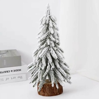 Елка заснеженная с гирляндой, 31 см