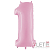 Шар (40''/102 см) Цифра, 1, Розовый фламинго