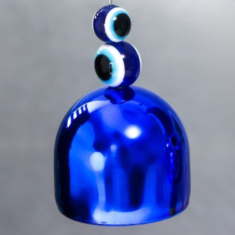 Китайские колокольчики Музыка ветра металл "Павлин" от сглаза с кисточкой 2 колокольчика 22х6,5 см, музыкальная подвеска