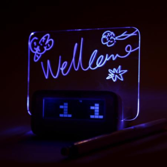 Часы будильник с дисплеем для записей