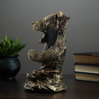 Подставка под бутылку "Медведь" бронза