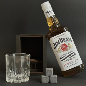 Набор для виски Premium «Whiskey Stones» (cтакан + 3 камня)