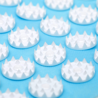 Аппликатор "Кузнецова", 144 колючки, 26 х 56 см, голубой