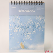 Скетчбук (B5) "Dreamy cat", blue (18*25) 30 л. 130 г/м